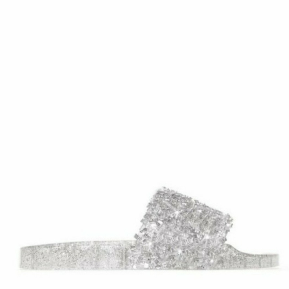 EMBELLISHED SPARKLE SLIDES-SILVER - Picture 4 of 6